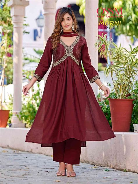 Ossm Morni Alia Cut Readymade Dress Catalog At Best Price