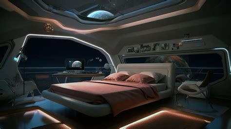 Futuristic Spaceship Bedroom