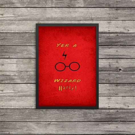 Yer A Wizard Harry Minimalist Poster Typography