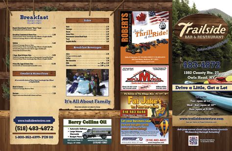 Trailside Menu Web Fasprint Menus