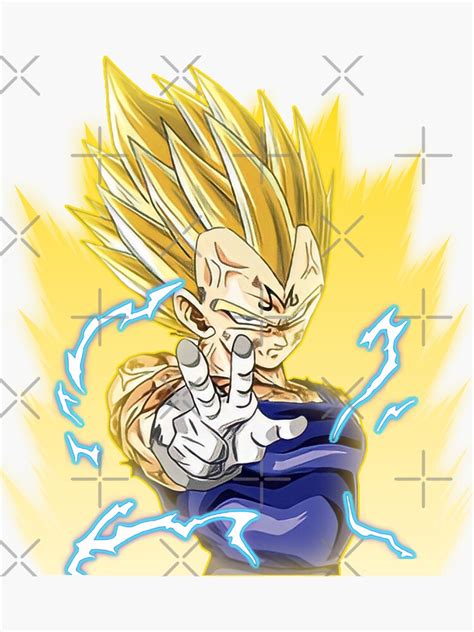 Train Insaiyan Majin Vegeta Sticker For Sale By Wickeddesigns