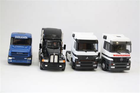 HERPA ALBEDO 4er Set Zugmaschinen MB Scania 1 87 H0 VP KM5819 EBay