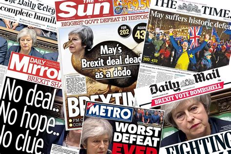 Brexit Deal What The Newspapers Are Calling Theresa Mays Meaningful