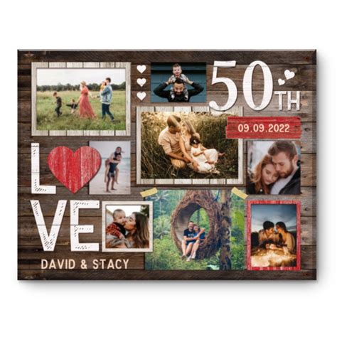 50th Wedding Anniversary Gift, 50th Anniversary Photo Collage, 50th An ...