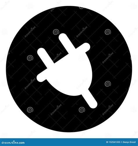 Electric Plug Icon Vector Tric Charge Illustration Symbol Stock