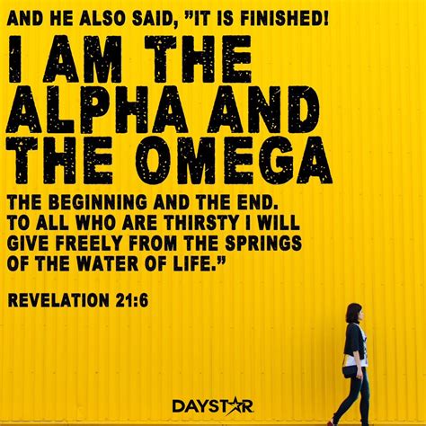 And He Also Said It Is Finished I Am The Alpha And The Omegathe