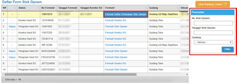 Stock Opnam Dengan Metode Formulir Erzap Sistem Erp Terintegrasi