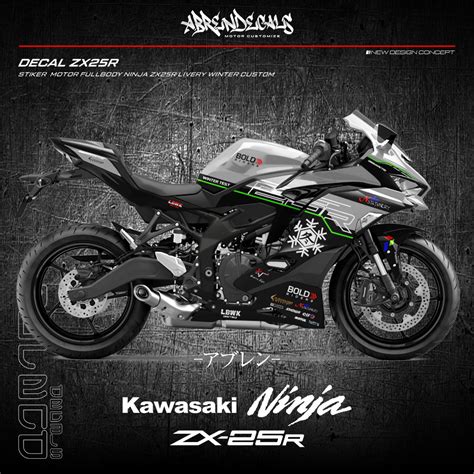 Jual Decal Fullbody Zx R Livery Winter Test Custom Design Stiker