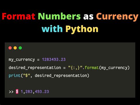 Format Numbers As Currency With Python 3 Easy Methods Copyassignment