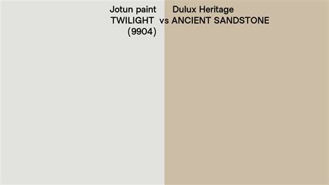 Jotun Paint TWILIGHT 9904 Vs Dulux Heritage ANCIENT SANDSTONE Side By