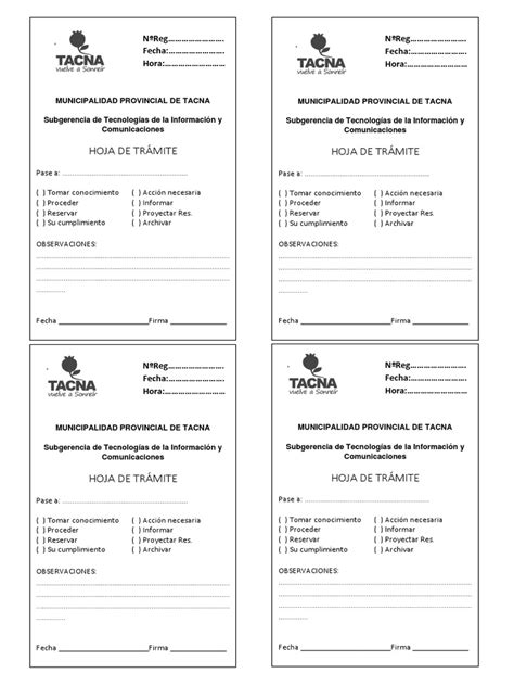 Hoja De Tramite Itcomputer Sciences Science