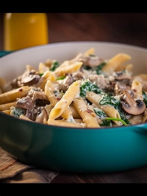 One Pot Creamy Chicken And Mushroom Penne