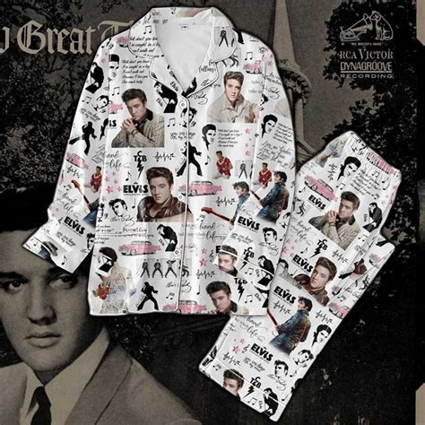 Elvis Presley Pajamas Set Elvis Presley Thick Pajamas Elvis Etsy UK