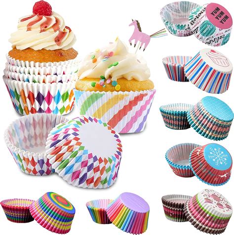 Senteen St Ck Muffinf Rmchen Papier Cupcake Formen Regenbogen