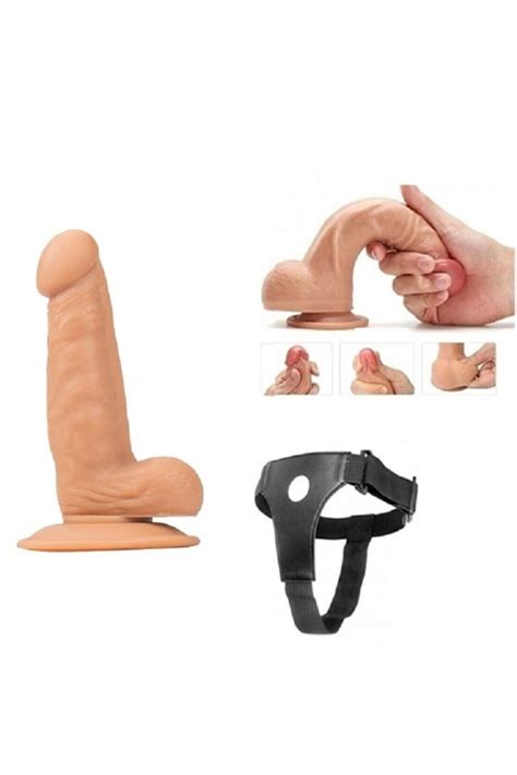 Erolife Realistik Kemerli Belden Bağlamalı Protez Takma Dildo Penis