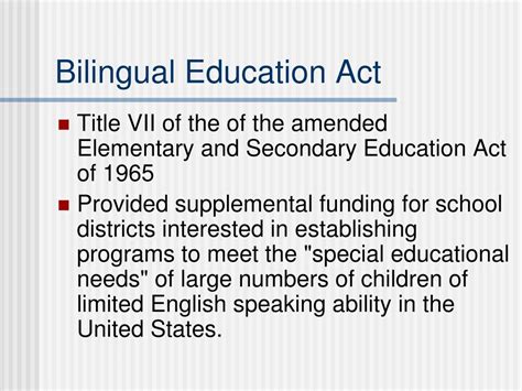 Historical Timeline Of Bilingual Education In America