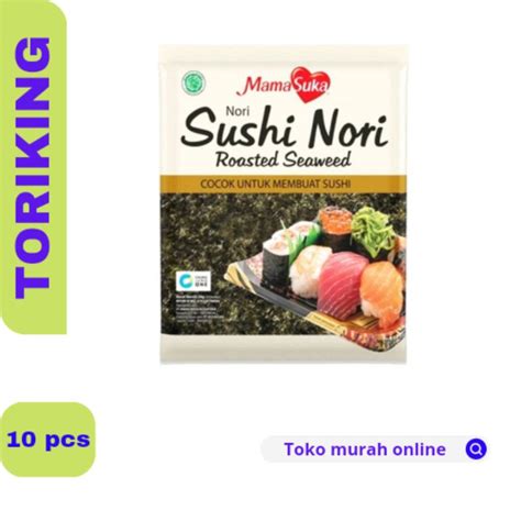 Jual SUSHI NORI MAMASUKA ROASTED SEAWED ISI 10 Pcs Shopee Indonesia