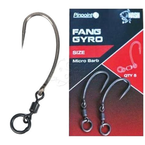 Size Pinpoint Fang Gyro Micro Barbed Hooks Nash