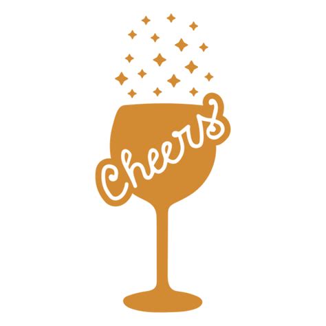 Design Png E Svg De Rótulo De Vinho Cheers Para Camisetas