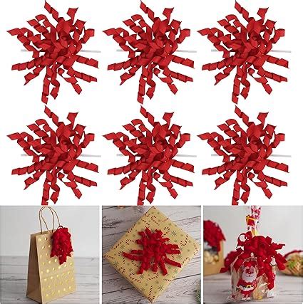 Amazon Aimudi Red Curly Bows Red Gift Bows Self Adhesive Curly