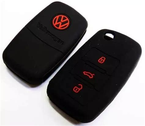 Funda De Llave Vw Jetta Silicon Negra Con Roja MercadoLibre