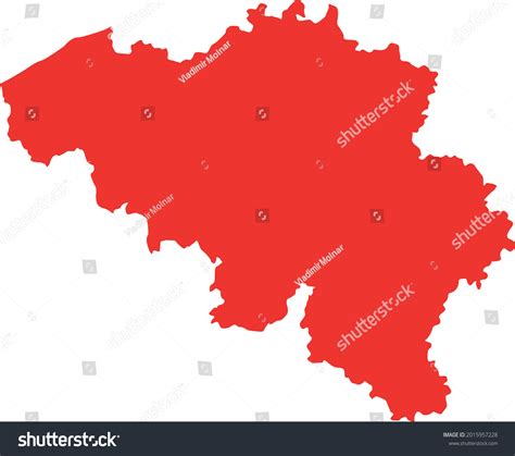 Vector Illustration Belgium Map Stock Vector Royalty Free