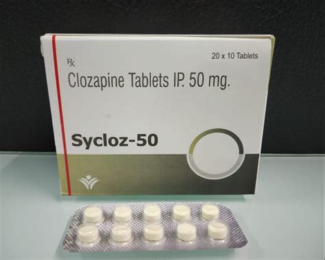Clozapine Tablets Ip 50 Mg Prescription Rs 5350 Stripe Dellwich