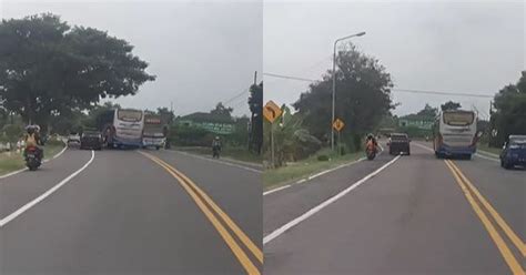 Aksi Sopir Bus Ugal Ugalan Di Jalan Nyaris Senggol Sana Sini Bisa Kena