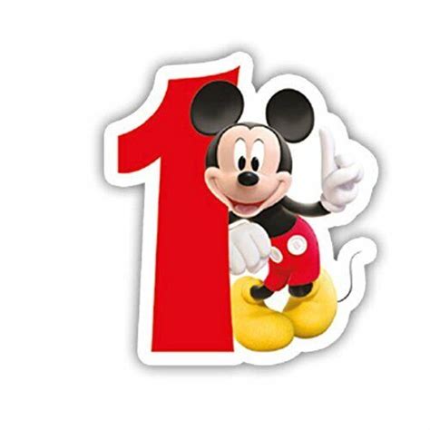 Disney Mickey Mouse Birthday Cake Number Candles First St Birthday Age