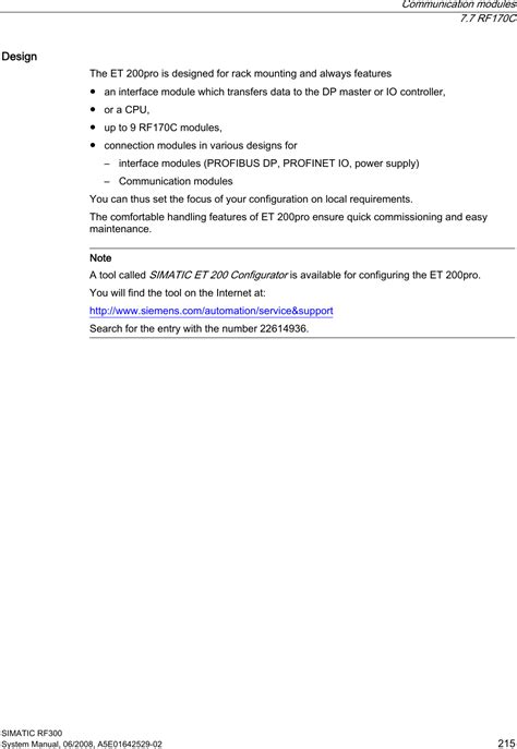 Siemens RF310R Tag Reader User Manual SIMATIC Sensors RFID Systems