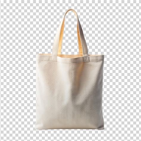 Tote Bag Canvas Fabric Cloth Shopping Sack Mockup Isolated On White