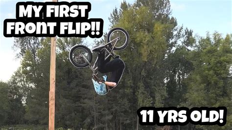 My First Front Flip Landed Caidenbmx Youtube