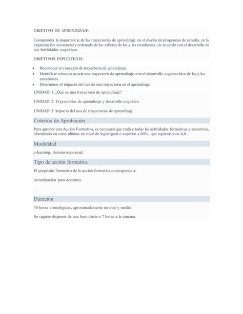 Neurociencias Trayectoria De Aprendizaje Pdf