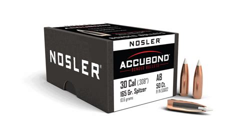 Nosler 30 Cal 165gr AccuBond 50ct Arm Or Ally