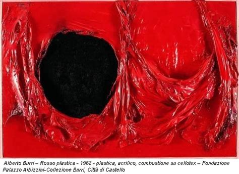 Alberto Burri Rosso Plastica Plastica Acrilico Combustione