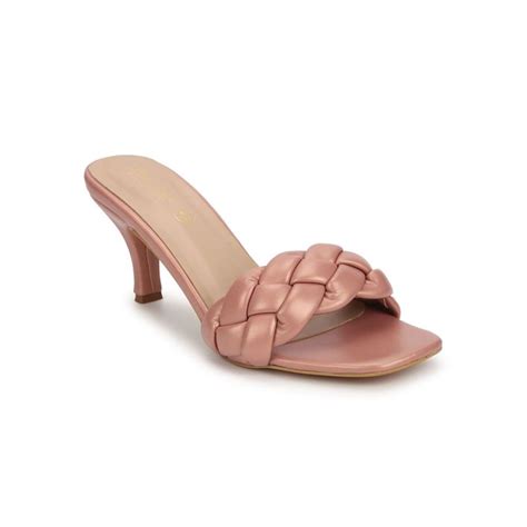 Buy Truffle Collection Nude Solid Heels Online