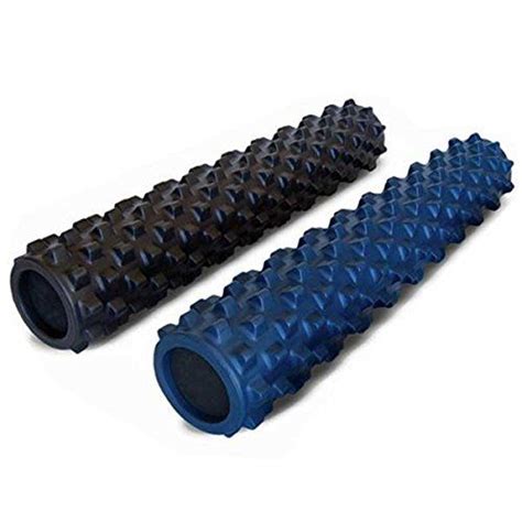 Rumbleroller Full Size 31 Inches Black Extra Firm Textured Muscle Foam Roller Relieve