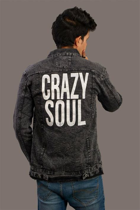 Klizen Men Black Washed Denim Full Sleeve Jacket Jiomart