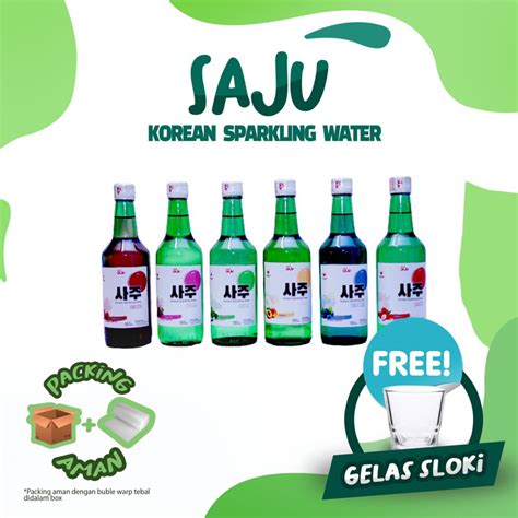 Jual SAJU KOREAN SPARKLING WATER Soju Halal Shopee Indonesia