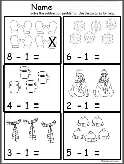 Winter Math Worksheets