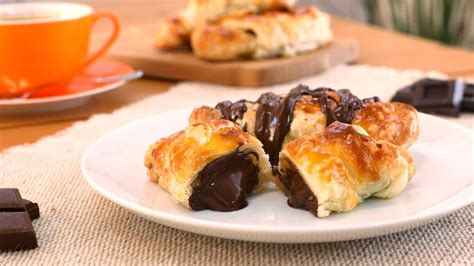 🥐 Croissants Rellenos De Chocolate Receta Fácil Con Solo 3 Ingredientes Cocinatis Youtube