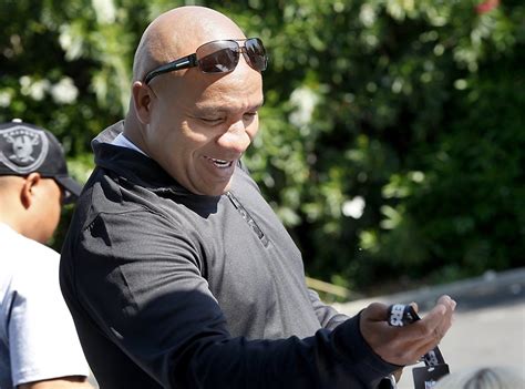 Raiders' Hue Jackson addresses media in Napa