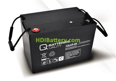 Batería De Plomo Agm Cíclica 12v 63ah 12lcp 60 Q Batteries Hdi Battery