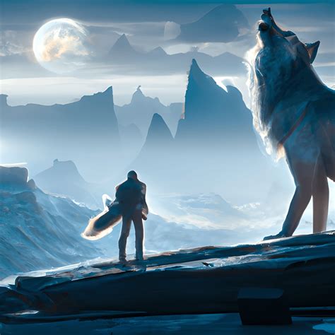 Howling Human Ware Wolf Standing Sad Glowing Eye Alpha · Creative Fabrica
