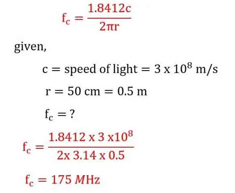 Circular Waveguide cutoff frequency Calculator - Electrical Volt