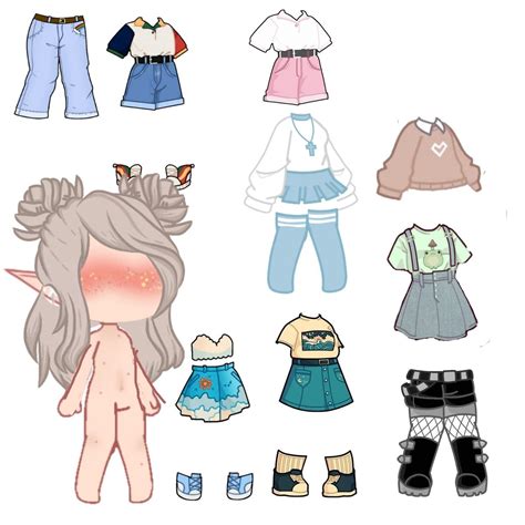 Paper Doll With Clothes And Shoes For Dolls To Make Them Look Like They