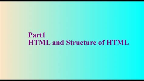 Html Tutorial For Beginners 01 Html Introduction And Structure Of Html