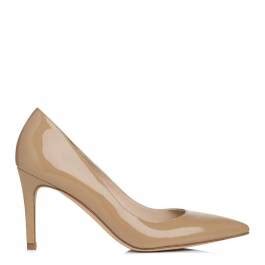 Nude Leather Pointed Toe Court Shoes Brandalley