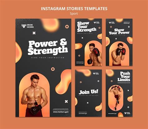 Premium Psd Abstract Sport Instagram Stories Template