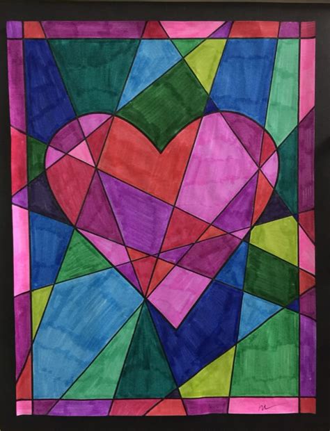 Heart Art Lesson Cool Art Projects Art Lessons